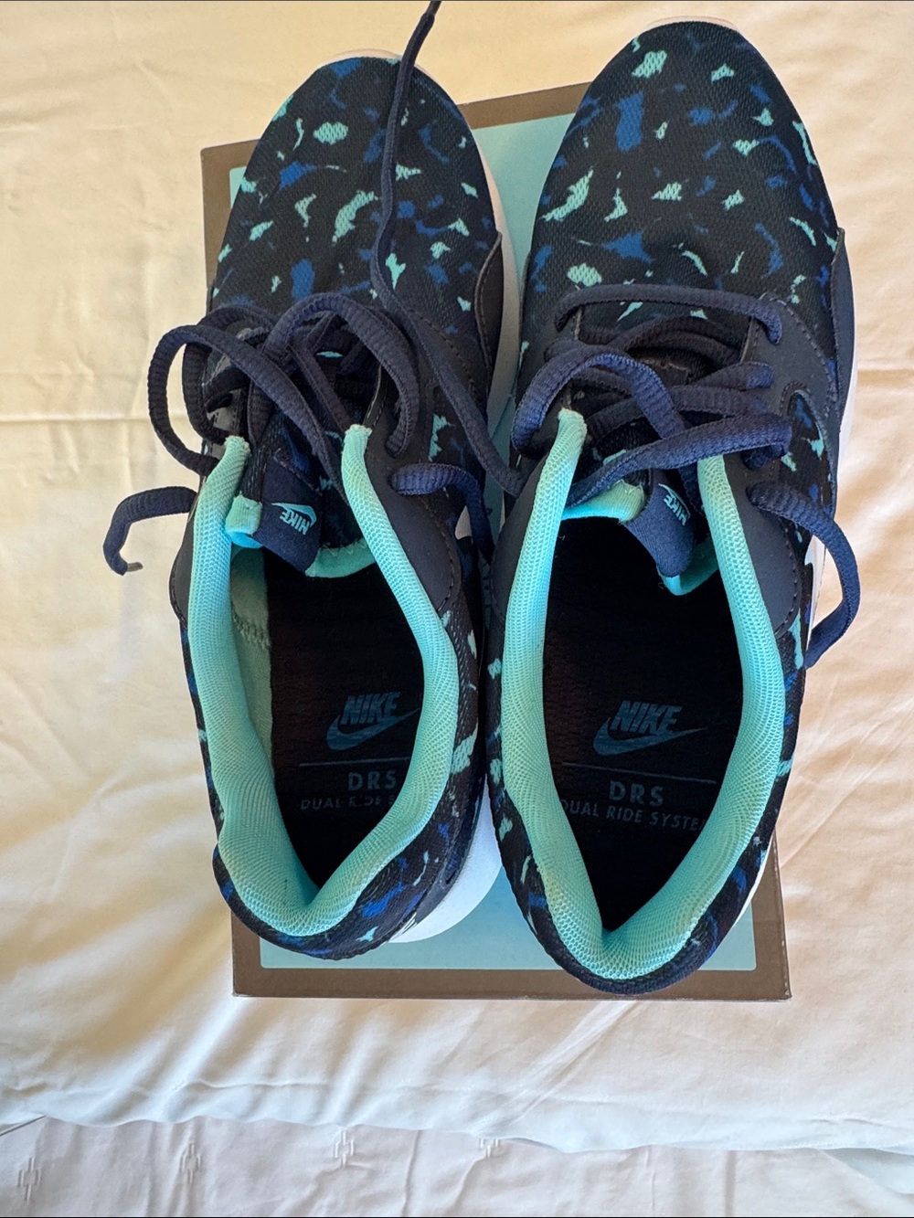 Nike Navy Sneakers with Teal Accents